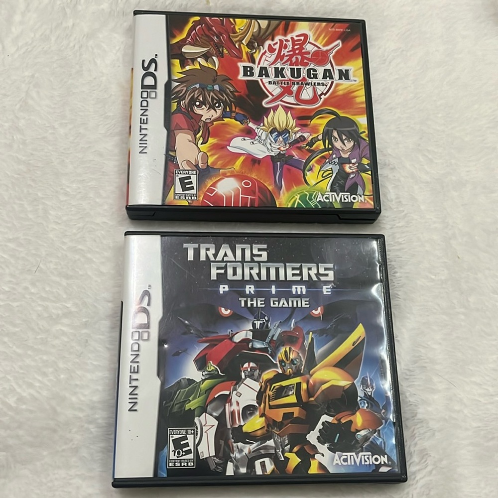 Nintendo DS games Bakugan Battle Brawlers & Trans Formers Prime Activision E10+